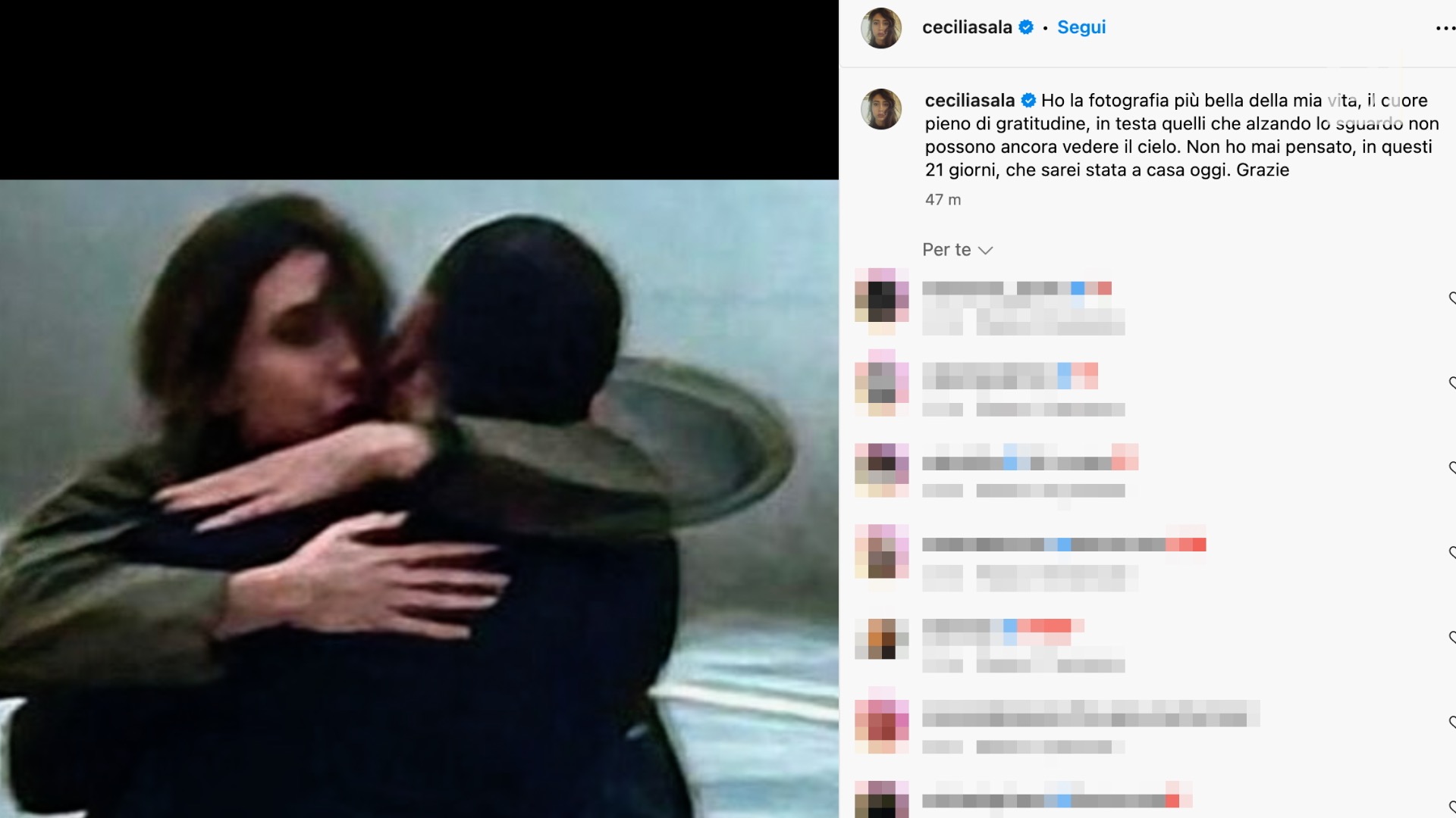 Cecilia Sala, el primer post tras la liberación