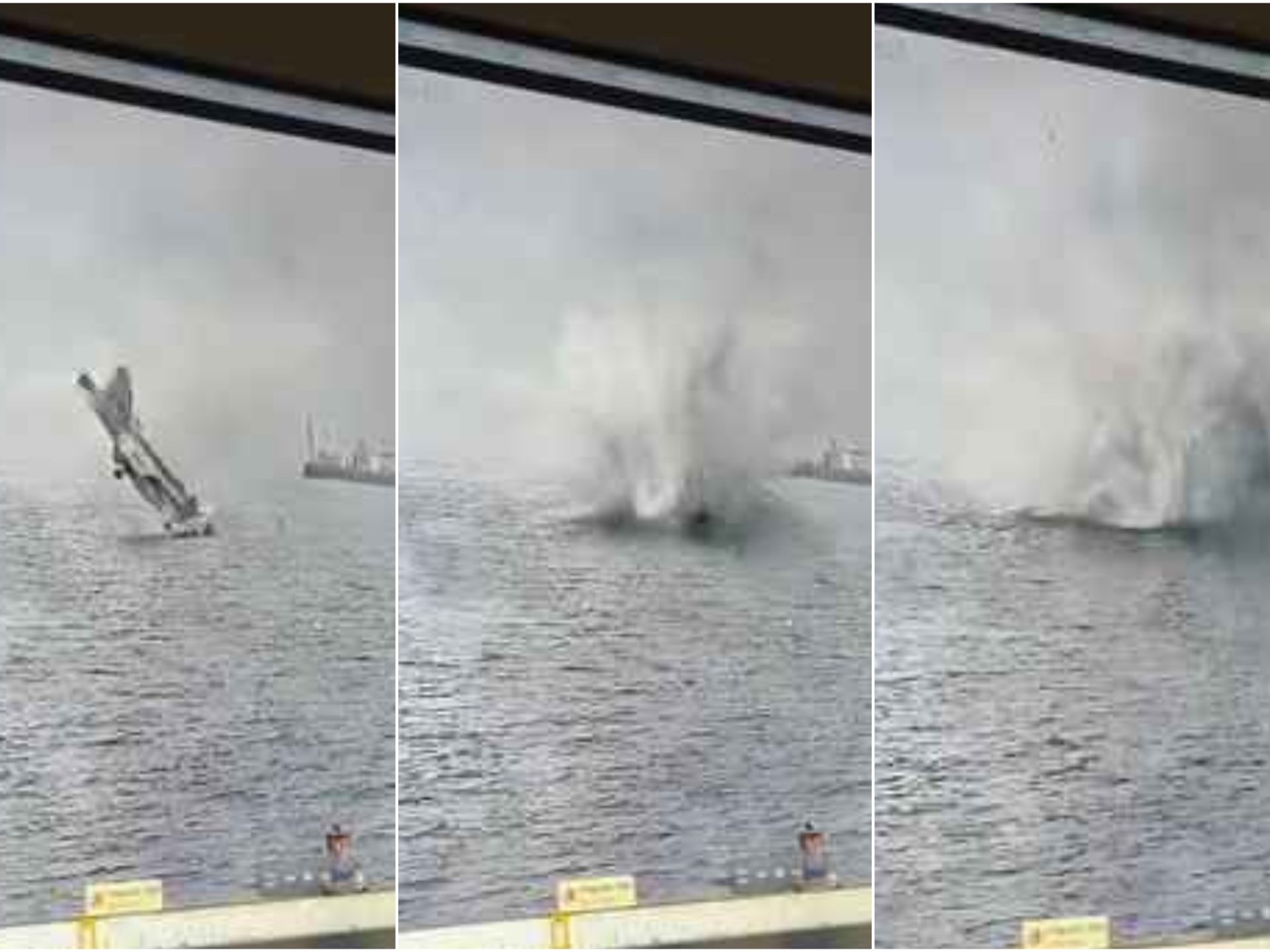 Un avión militar se estrella en el puerto de San Diego; el incidente quedó grabado en video