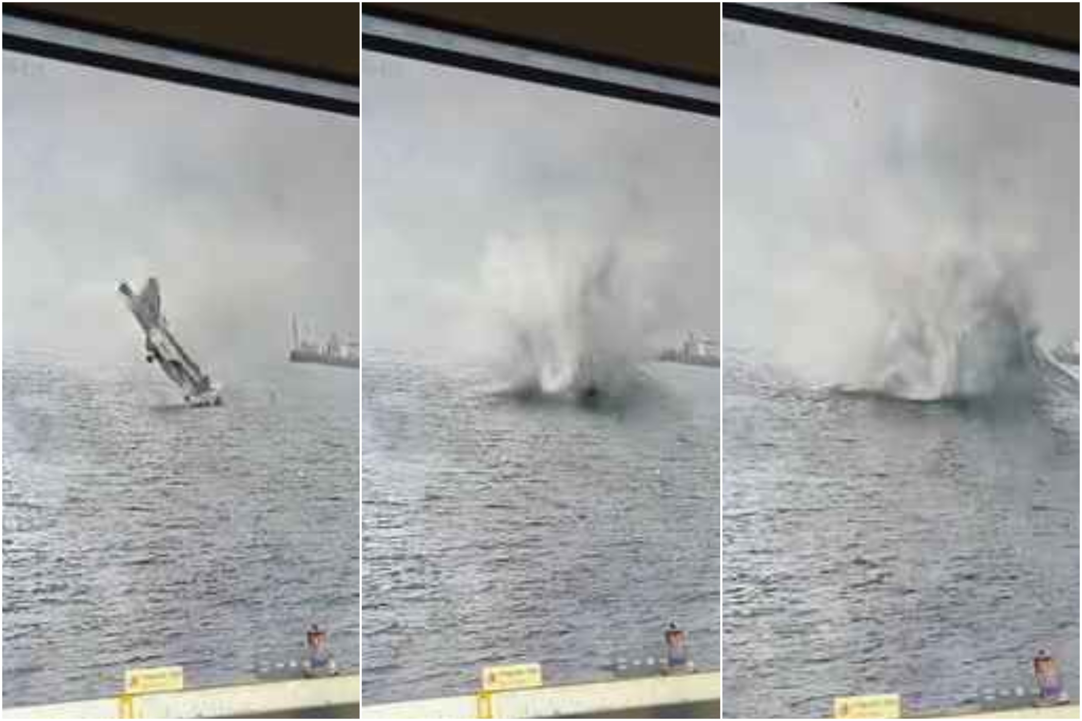 Un avión militar se estrella en el puerto de San Diego; el incidente quedó grabado en video