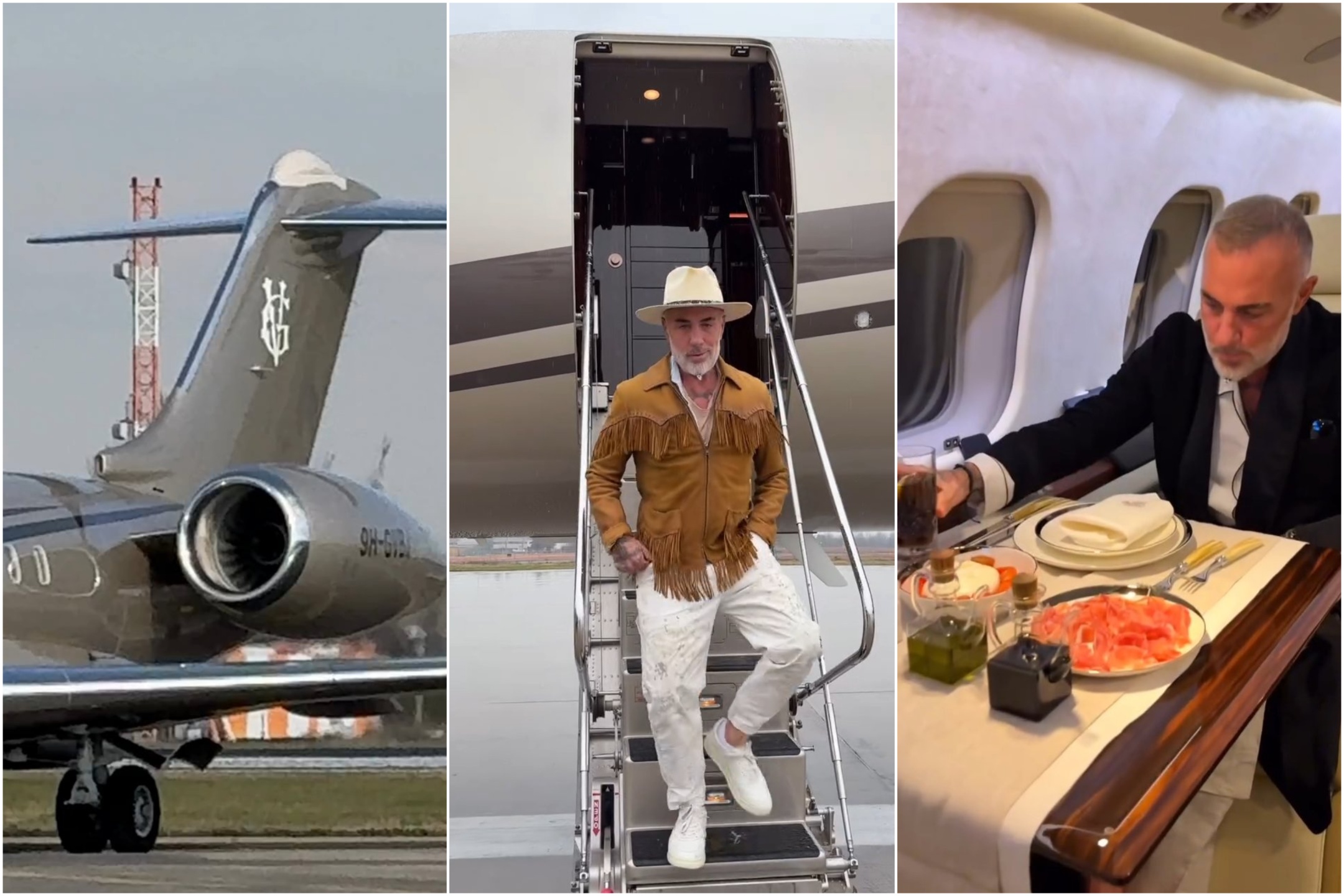 Gianluca Vacchi compra un nuevo jet por 50 millones: así lo personalizó