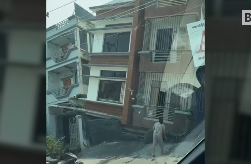 Terremoto en Birmania, casas en Yangón levantadas y…
