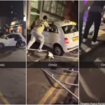 Mann bleibt unter umgestürztem Auto stecken, tapfere Passanten heben das Fahrzeug hoch