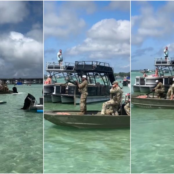 Panik unter Badenden, Soldaten schießen auf Menge …