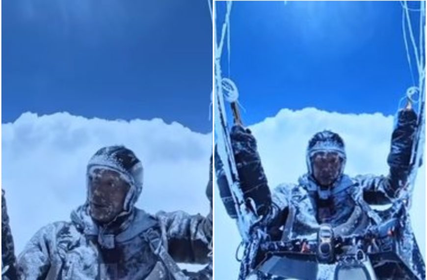 Parapente absorbido por un vórtice en…