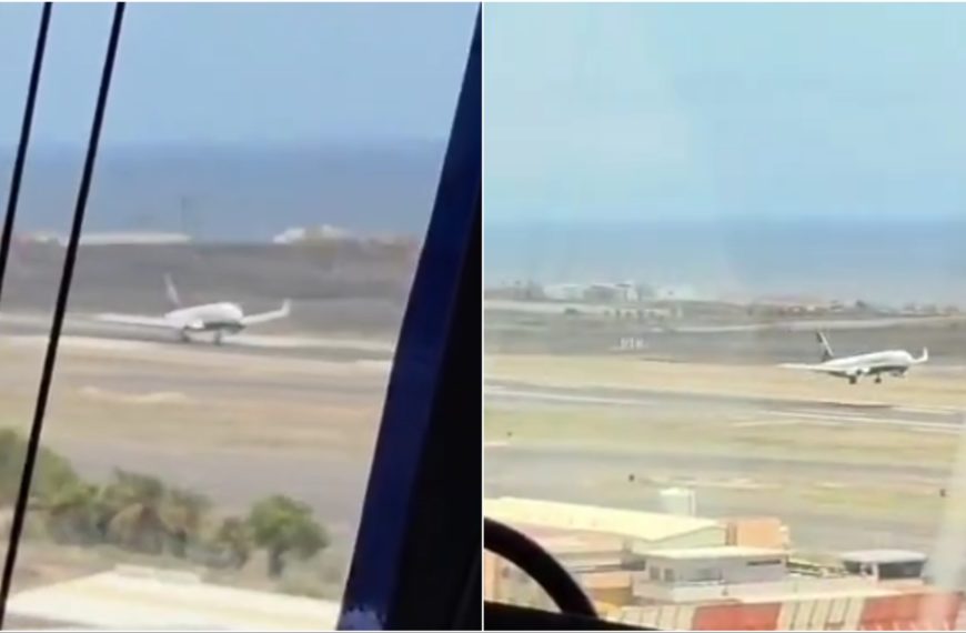 Tenerife, un avion de Ryanair effleure la piste et reprend son envol : l'atterrissage est interrompu au milieu des cris et de la peur