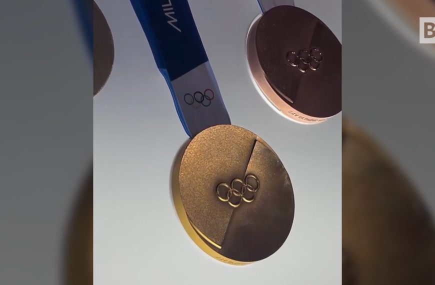 Olympische Medaillen aus nächster Nähe