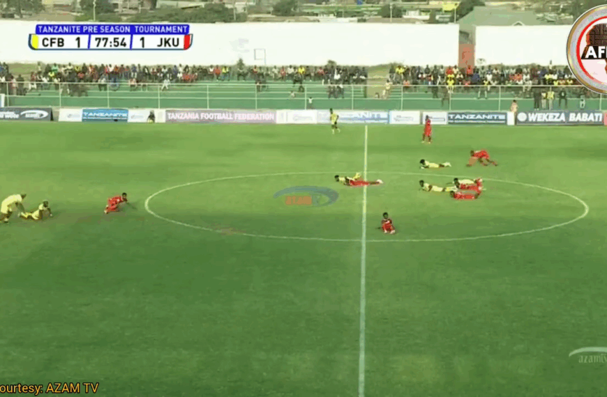 Das Spiel wurde durch eine surreale Szene unterbrochen: …