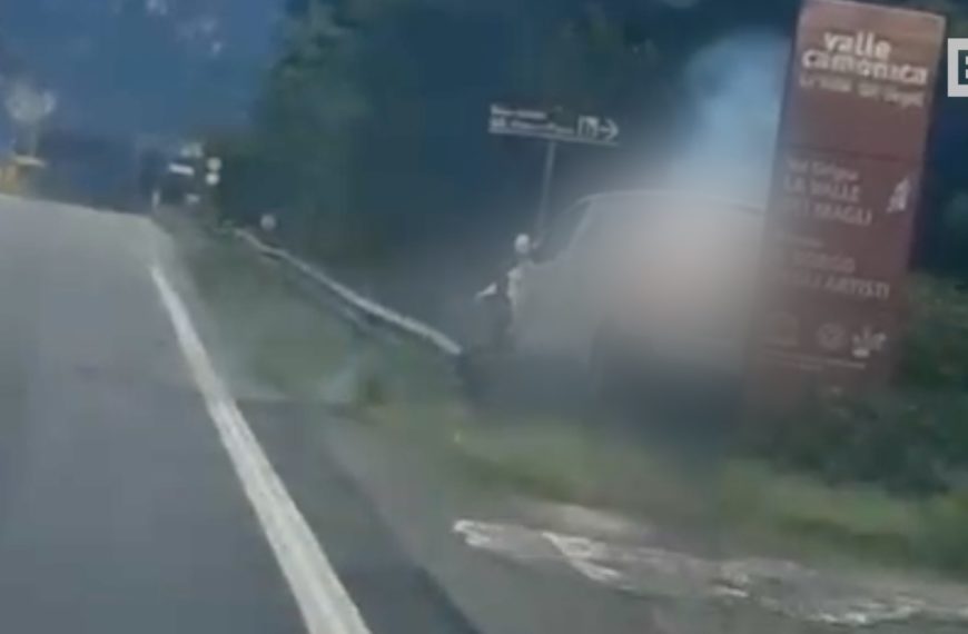 Conducir enfermo, miedo en Valle Camonica: furgoneta…