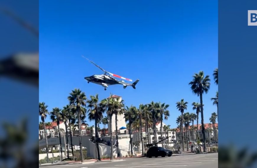 Helicóptero de California pierde el control y se estrella…