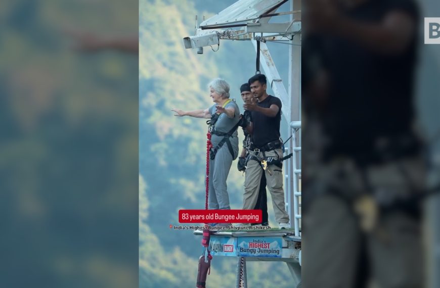 Abuela de 83 años rompe récords y salta con…