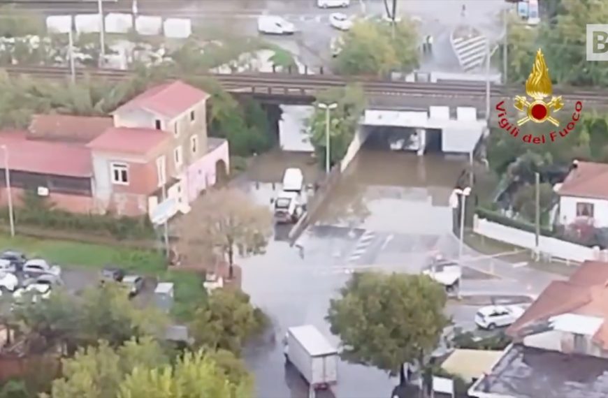 Clima severo en Toscana, inundaciones en Marina di Carrara...