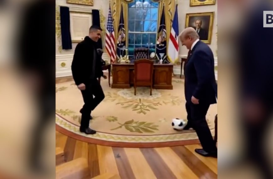 Washington, das unmögliche Dribbling: Trump und CR7 spielen…