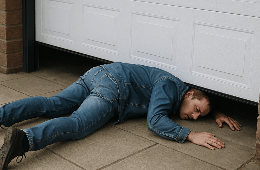 Un homme meurt écrasé par une porte de garage défectueuse.