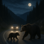 Un homme poursuivant une ourse et son ourson en voiture : interpellé et signalé après la diffusion d’une vidéo devenue virale