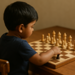 Dreijähriger Schachspieler