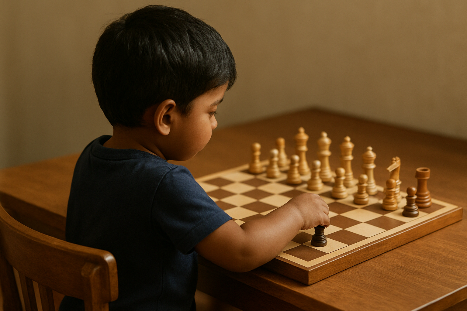 Bimbo di tre anni scacchista