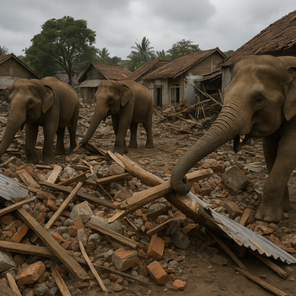 Elefanti tra le macerie