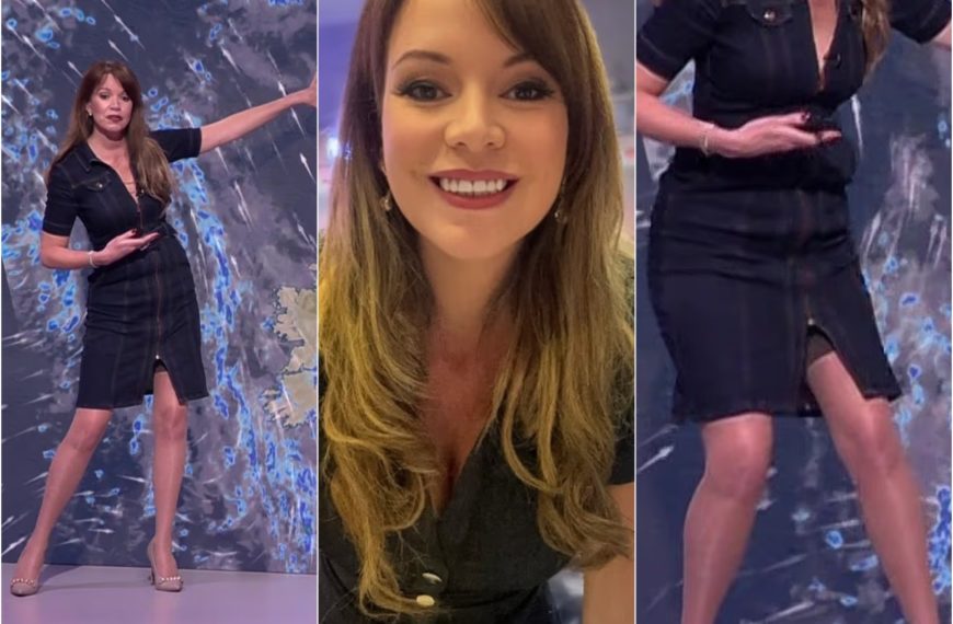 La meteorologa della BBC in autoreggenti…